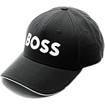 Hugo Boss Mens Green Baseball Hats 50494814 (Black 001) at